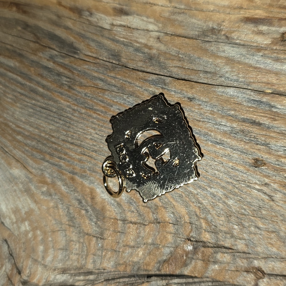 Euc vintage gucci charm button pull iridescent gems - Picture 2 of 2